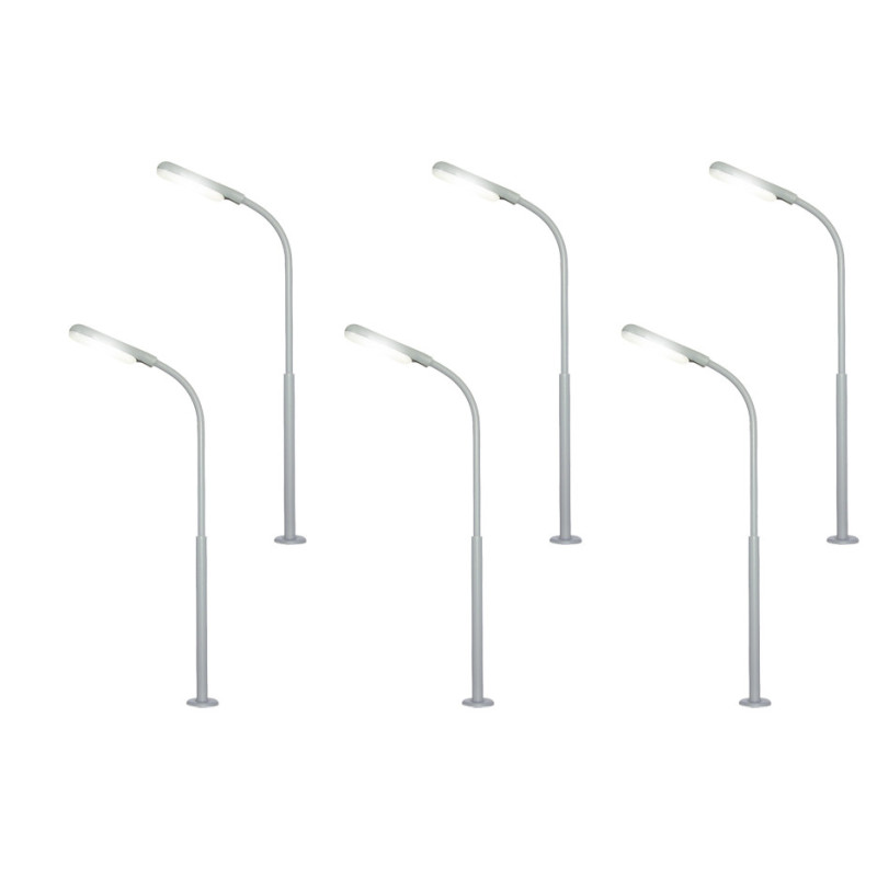 Viessmann H0 Lantaarnpaal, LED wit, 6 stuks 60906